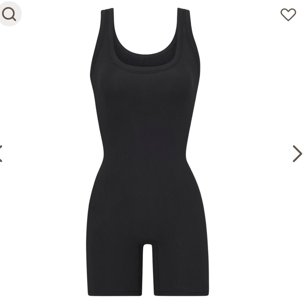 SKIMS Cotton Rib Onesie in Soot size XS